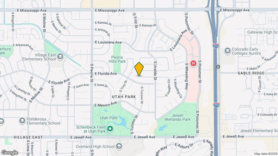 12854 E Florida Dr Map and Location Details