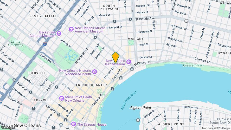 1204 Chartres St Map and Location Details