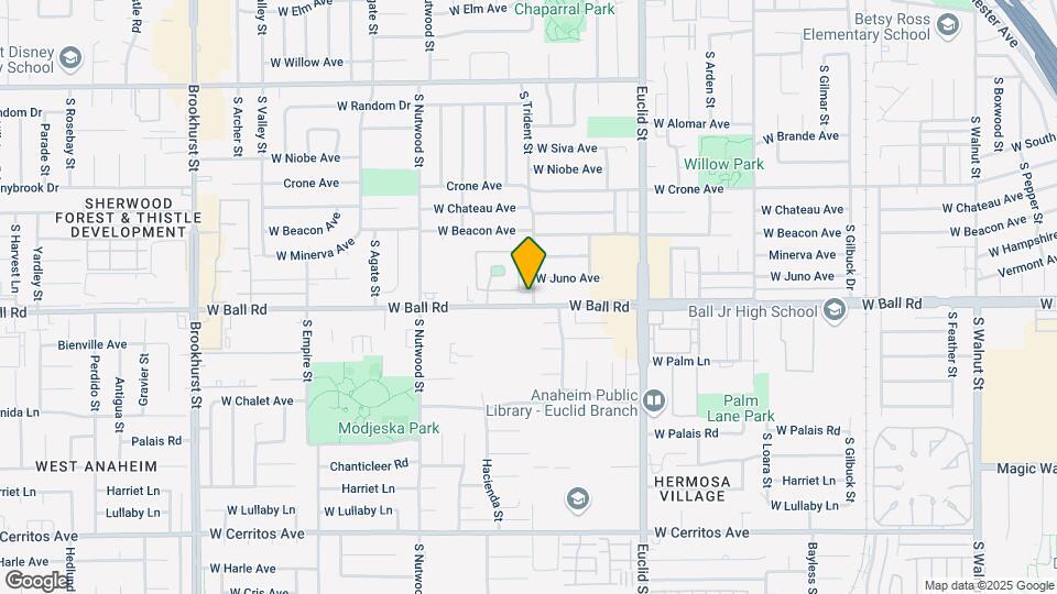 1803 W Ball Rd Mapa y Detalles de la Ubicación