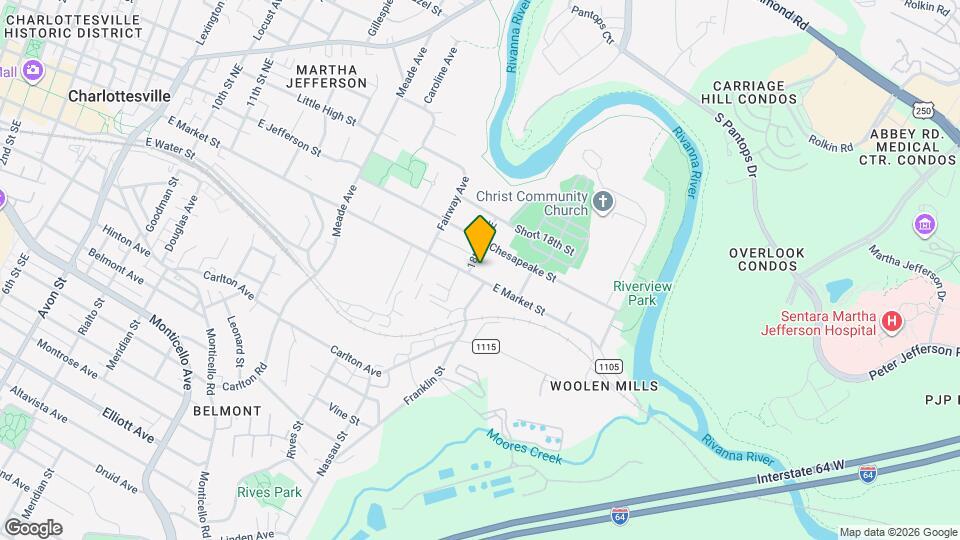 1603 E Market St Map and Location Details