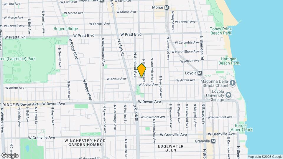 6514 N Bosworth Ave, Unit 2 Map and Location Details