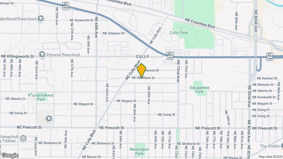 6640 NE Roselawn St Map and Location Details