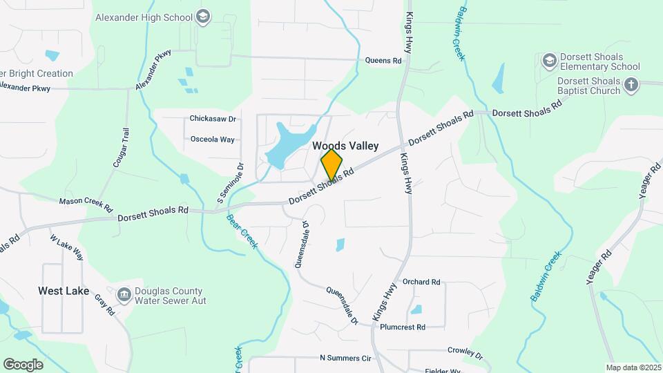 6227 Dorsett Shoals Rd Map and Location Details