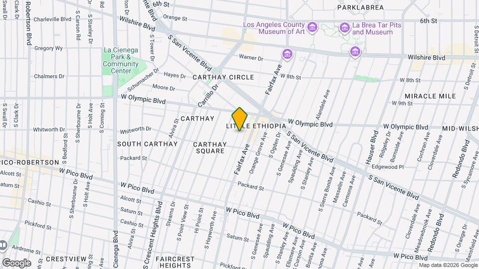 1050 S Hayworth Ave Map and Location Details