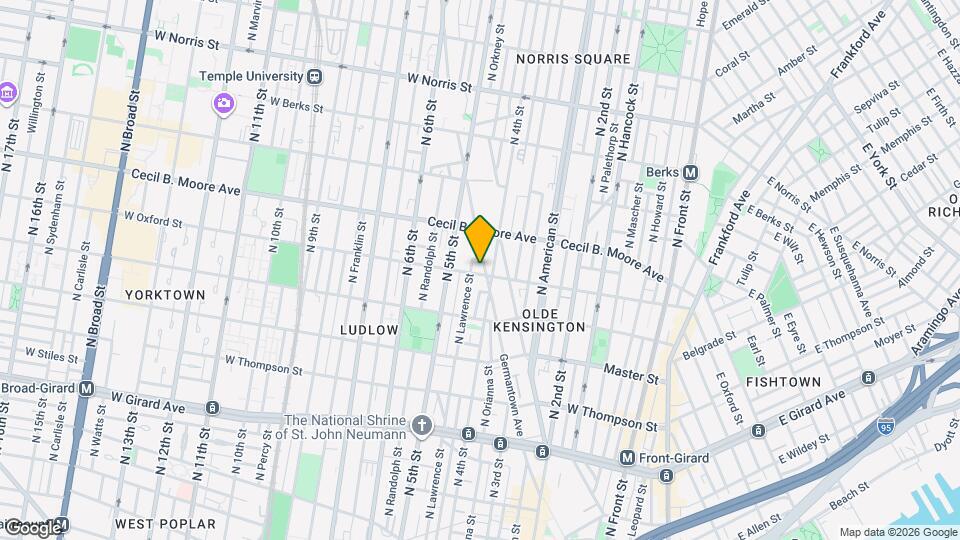 1600 Germantown Ave Mapa y Detalles de la Ubicación