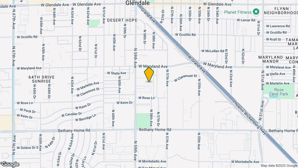 5800 W Claremont St Map and Location Details