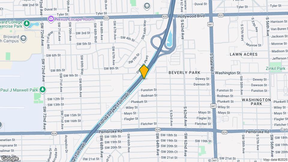 6432 Dewey St Map and Location Details