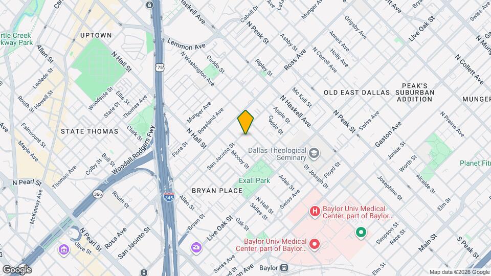 3616 San Jacinto St Mapa y Detalles de la Ubicación