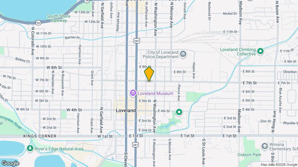 414 E 7th St Map and Location Details