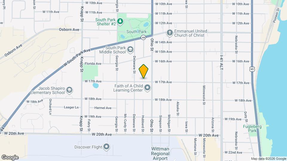 626 W 17th Ave Map and Location Details