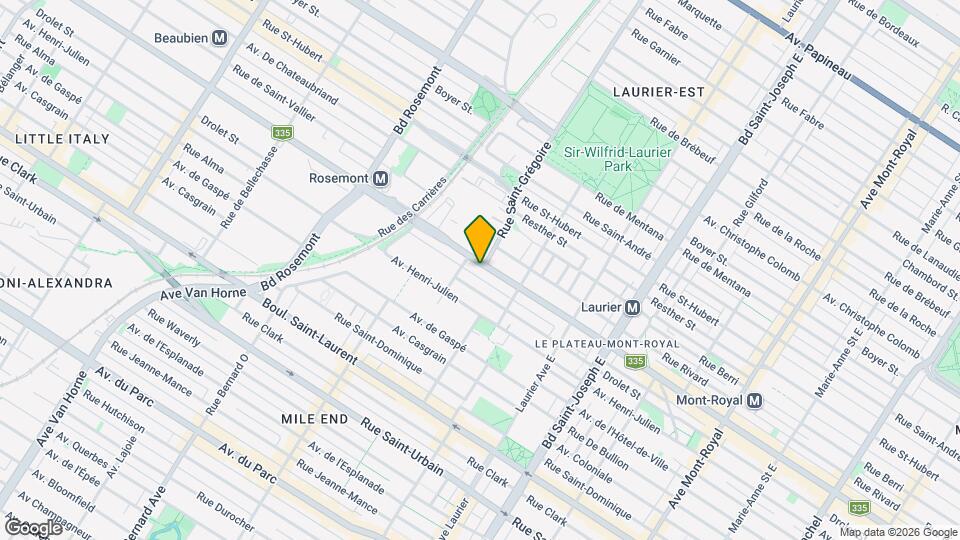 5376-5386 Saint-Denis Rue Map and Location Details