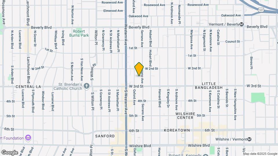 237 S Serrano Ave Map and Location Details
