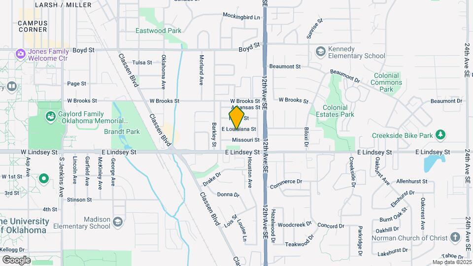 1026 E Louisiana St Map and Location Details