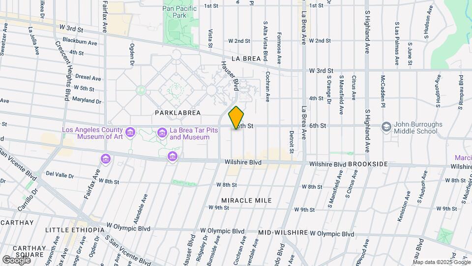 600 Ridgeley Dr Mapa y Detalles de la Ubicación