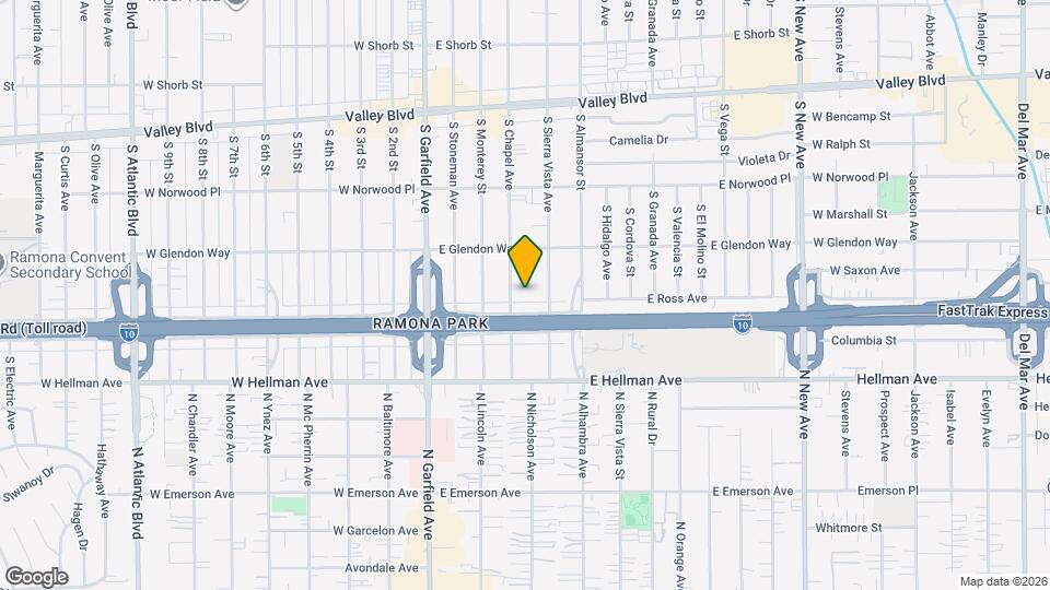 1844 1/2 S Chapel Ave Mapa y Detalles de la Ubicación
