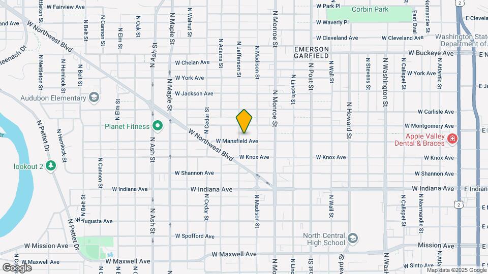 1124 W Mansfield Ave Mapa y Detalles de la Ubicación