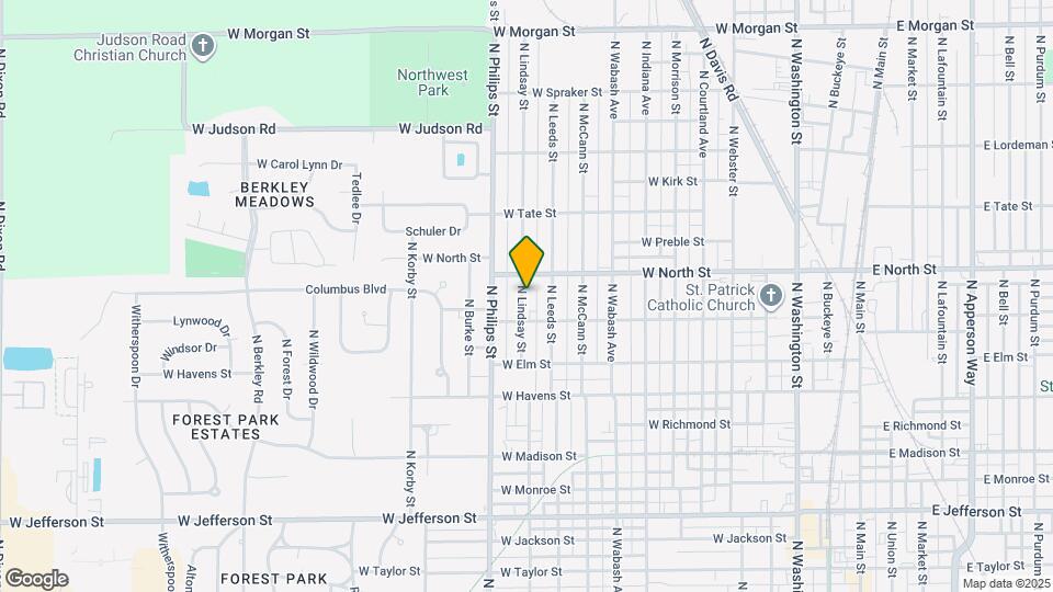 1222 N Lindsay St Map and Location Details