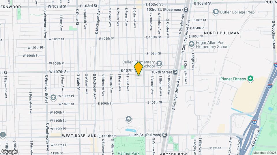 10725 S Calumet Ave, Unit Apt 3 Mapa y Detalles de la Ubicación