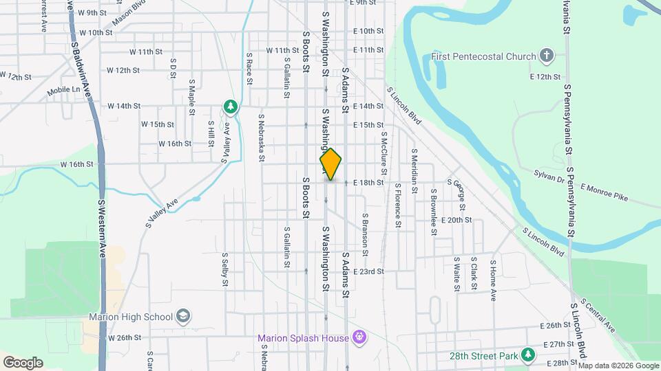 1801 S Washington St Map and Location Details