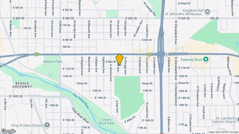 308 S Lewis Ave Map and Location Details