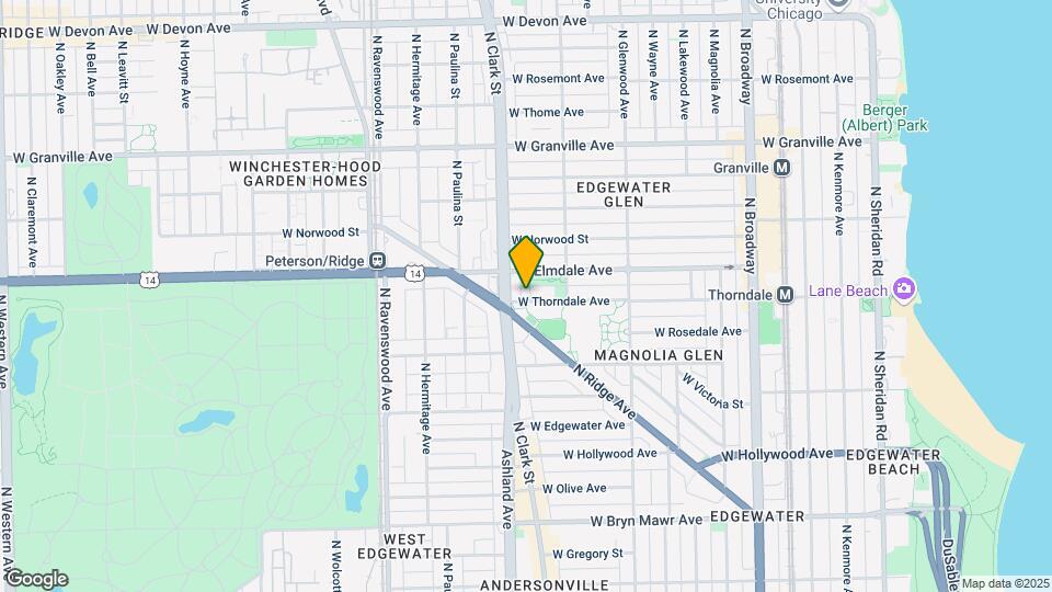 1538-1544 W Thorndale Ave Mapa y Detalles de la Ubicación