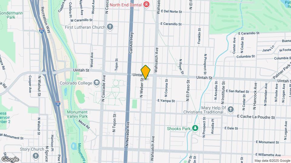 1115 N Weber St Map and Location Details