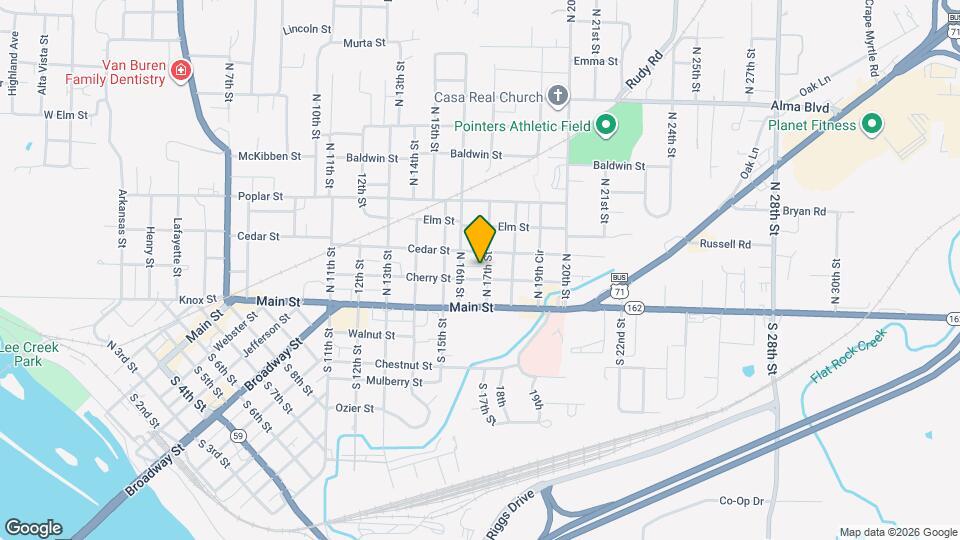 1619 Cherry St Map and Location Details