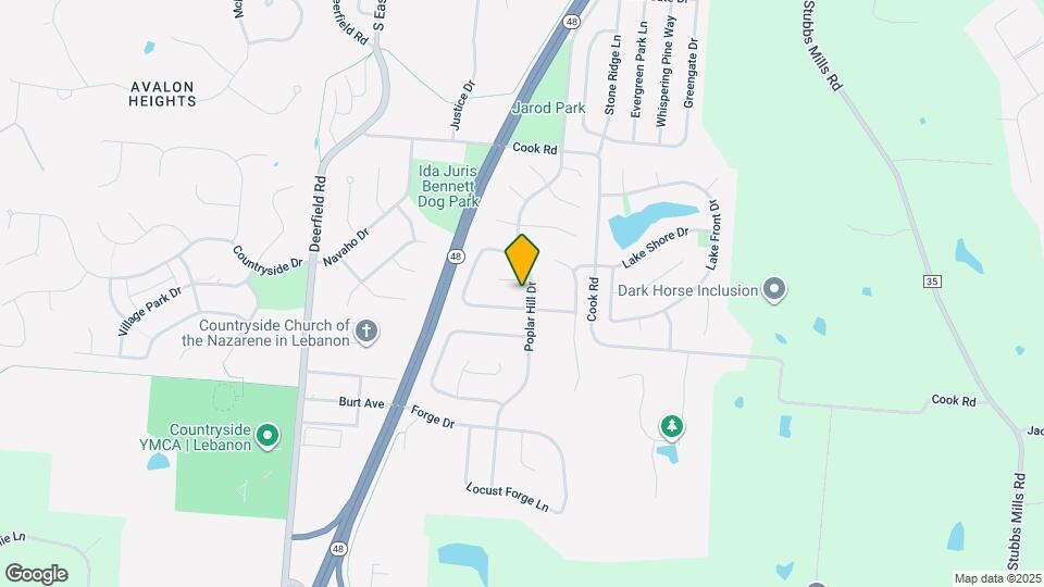 1169 Poplar Hill Dr Map and Location Details