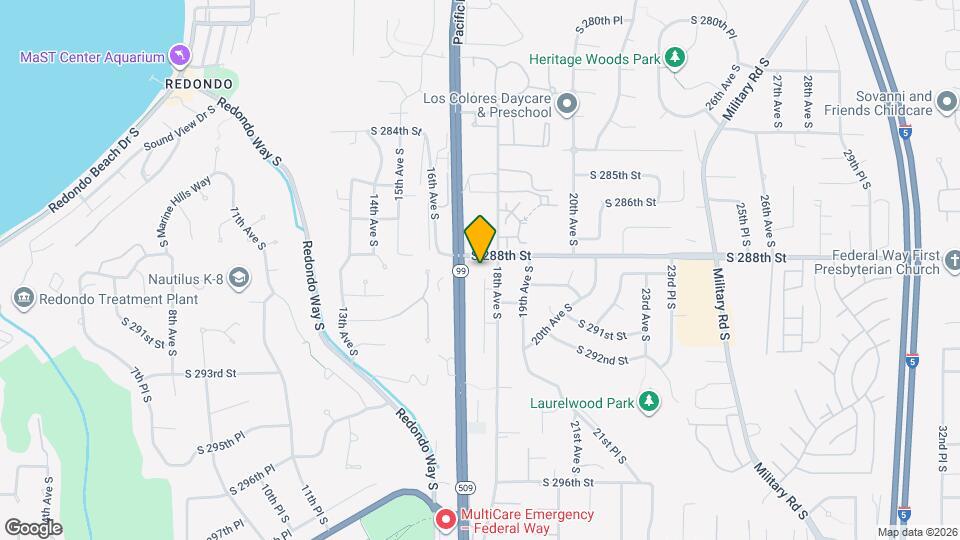 1645 S 288th St Map and Location Details