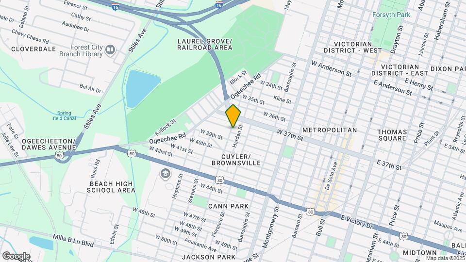 810 W 38th St Map and Location Details