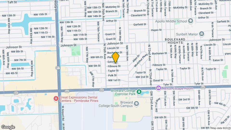 7501 Fillmore St Map and Location Details