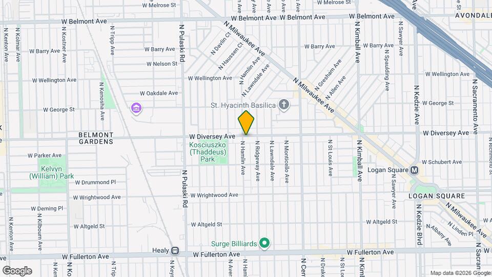 3755 W Diversey Ave, Unit J06P Map and Location Details