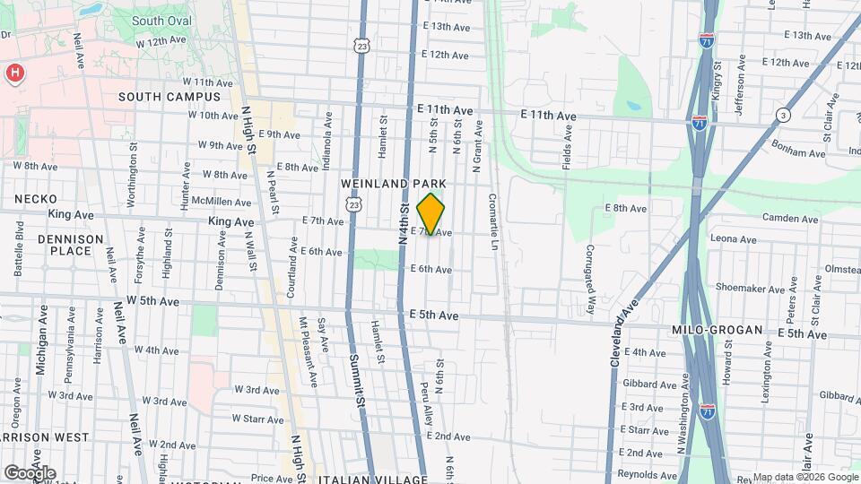 1286 N 5th St Map and Location Details