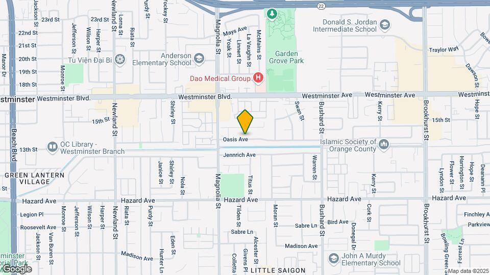 9121 Oasis Ave Map and Location Details