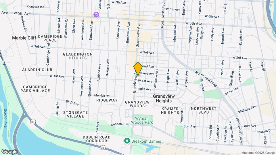1200 Grandview Ave Map and Location Details