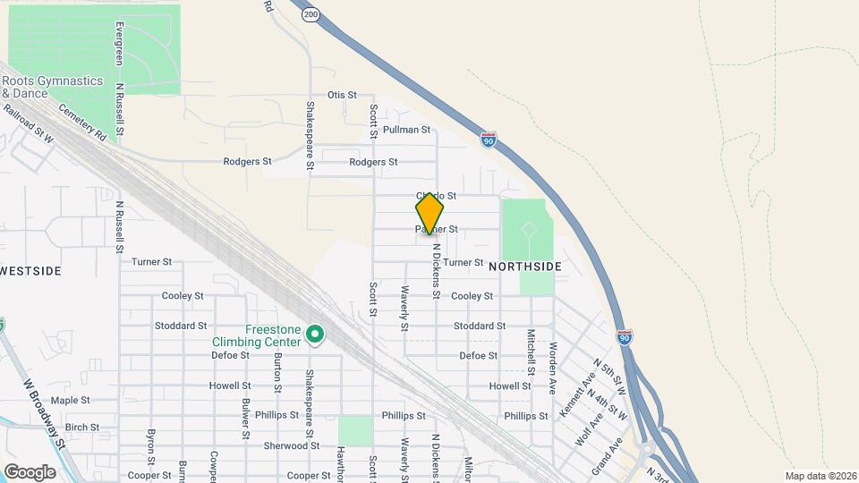 1531 N Dickens St Map and Location Details