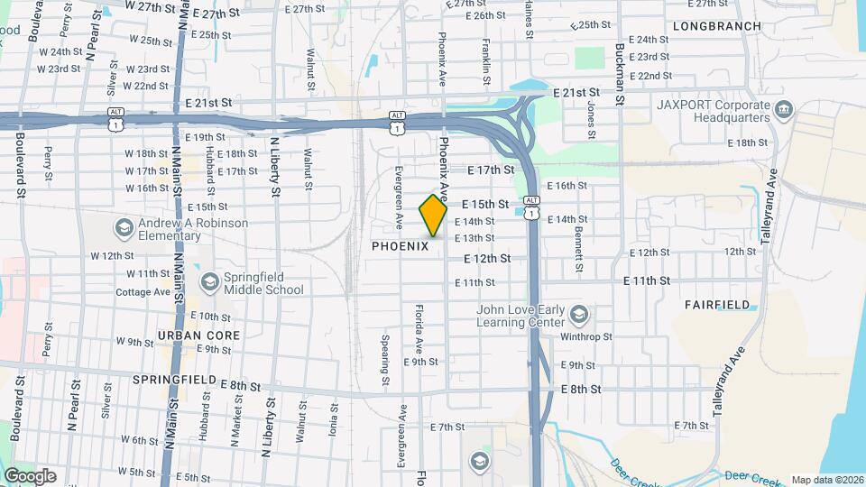 1068 E 13th St Map and Location Details