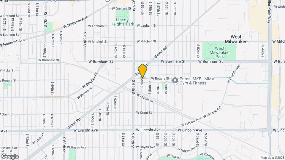 5831 W Rogers St, Unit UpperUnit-B Map and Location Details