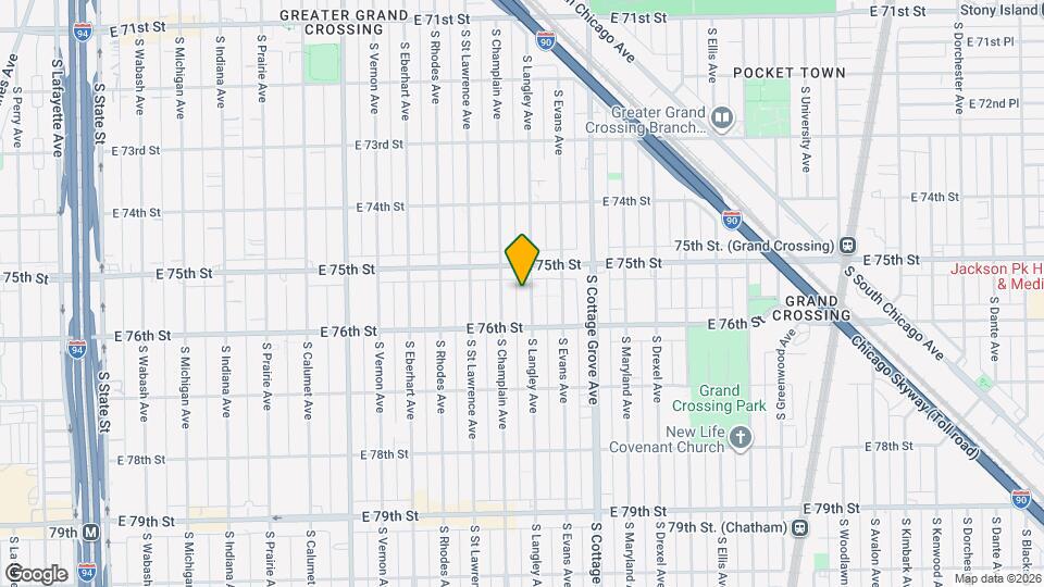 7522 S Langley Ave Map and Location Details