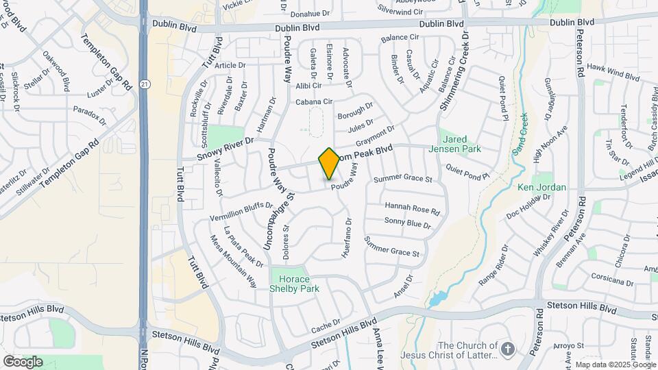 5807 Poudre Way Map and Location Details