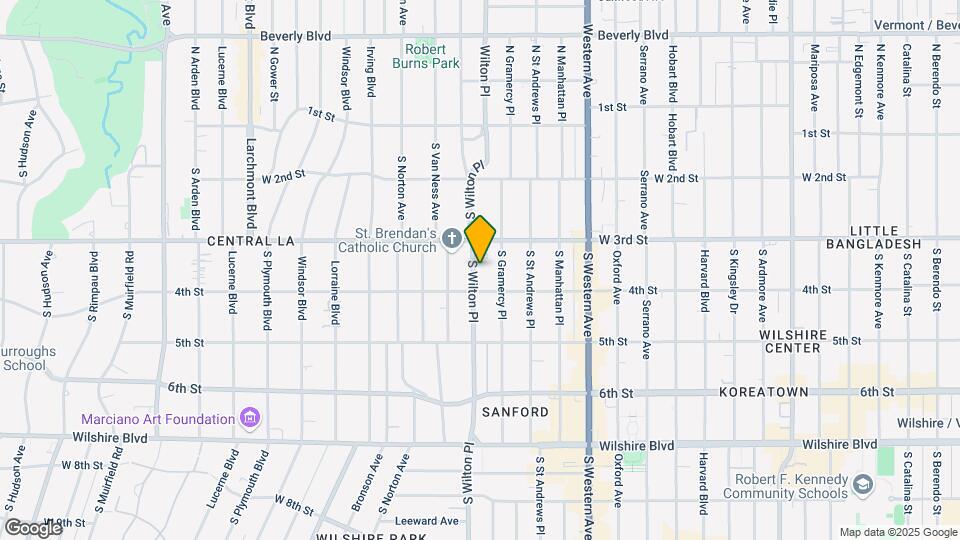 336 S Wilton Pl Map and Location Details