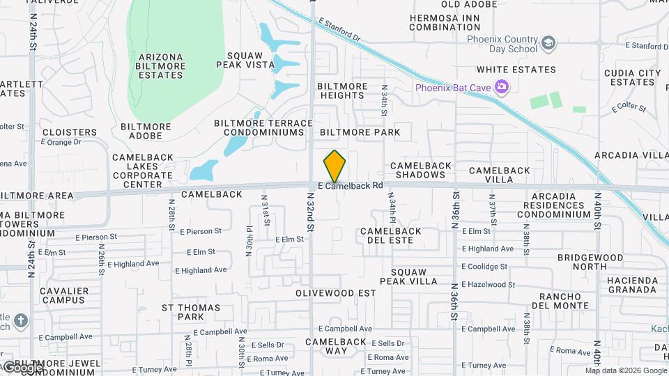 Camelback Fountains Map and Location Details