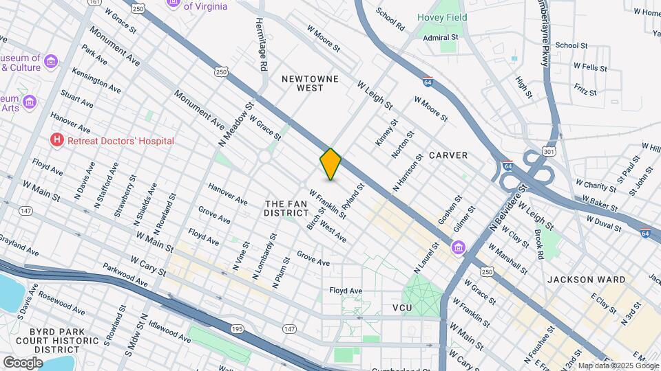 1121 W Grace St Mapa y Detalles de la Ubicación