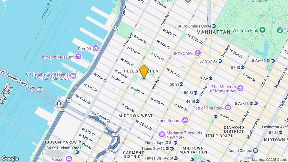 428 West 48th Street Map and Location Details