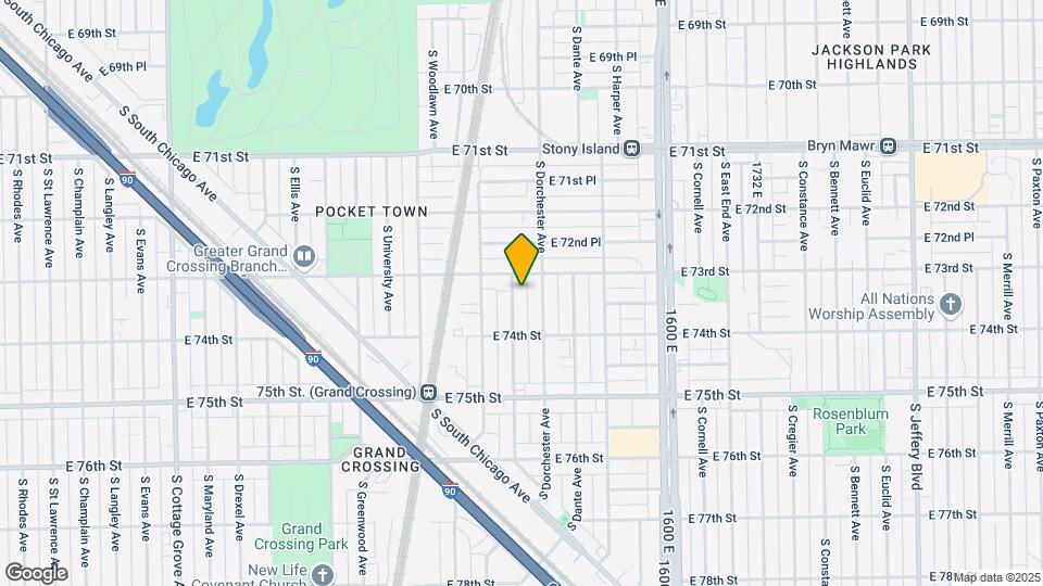 7315 S Kenwood Ave Map and Location Details