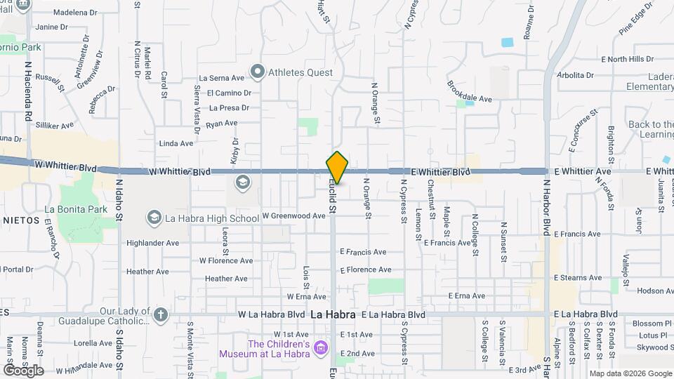 732 N Euclid St Map and Location Details