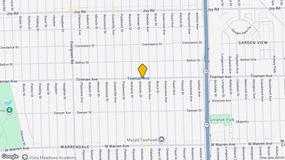 7842 Artesian St Map and Location Details