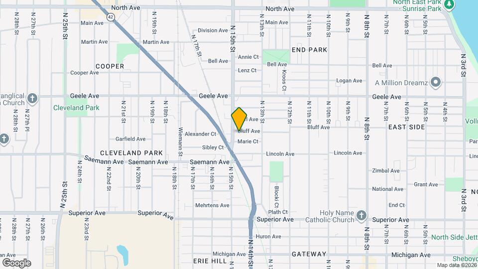 1425 Bluff Ave Mapa y Detalles de la Ubicación