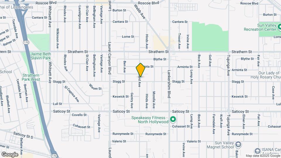 7800 Radford Ave Map and Location Details