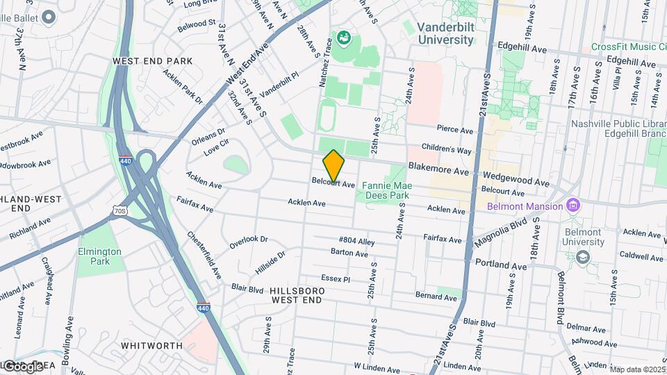 2615 Belcourt Ave Map and Location Details